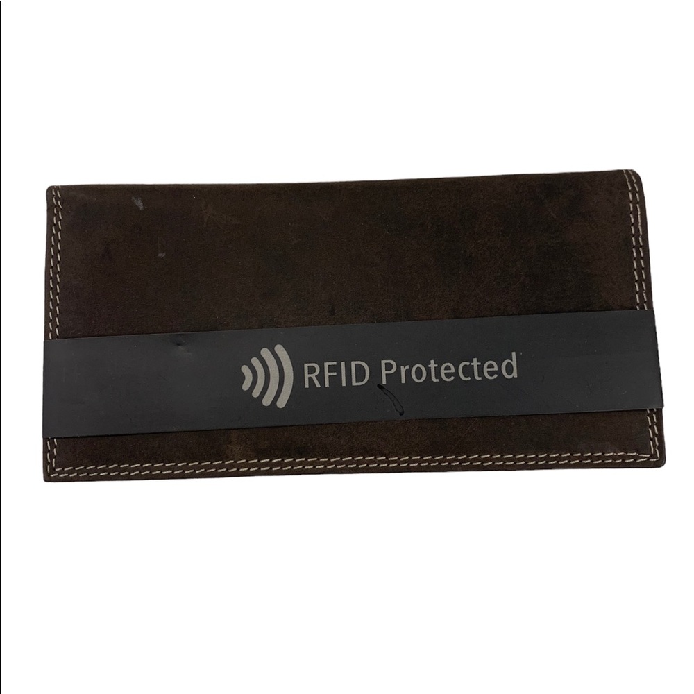 RFID blocking leather wallet